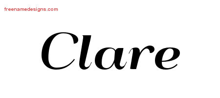 Art Deco Name Tattoo Designs Clare Printable