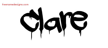 Graffiti Name Tattoo Designs Clare Free Lettering