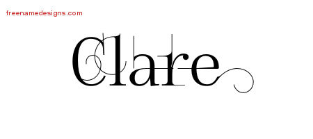 Decorated Name Tattoo Designs Clare Free
