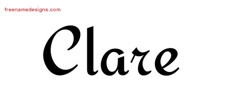 Calligraphic Stylish Name Tattoo Designs Clare Download Free