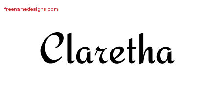 Calligraphic Stylish Name Tattoo Designs Claretha Download Free