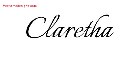 Calligraphic Name Tattoo Designs Claretha Download Free