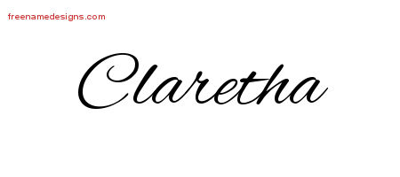 Cursive Name Tattoo Designs Claretha Download Free