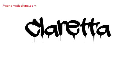 Graffiti Name Tattoo Designs Claretta Free Lettering