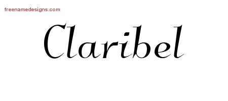 Elegant Name Tattoo Designs Claribel Free Graphic