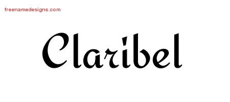 Calligraphic Stylish Name Tattoo Designs Claribel Download Free