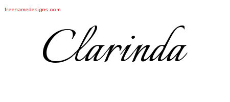 Calligraphic Name Tattoo Designs Clarinda Download Free