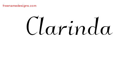 Elegant Name Tattoo Designs Clarinda Free Graphic