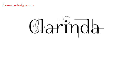 Decorated Name Tattoo Designs Clarinda Free