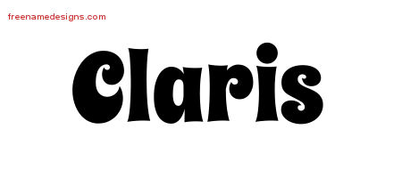 Groovy Name Tattoo Designs Claris Free Lettering