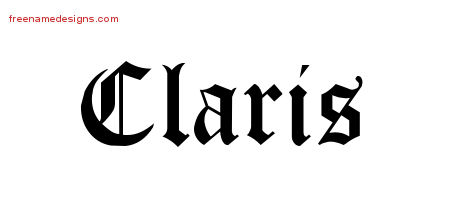 Blackletter Name Tattoo Designs Claris Graphic Download