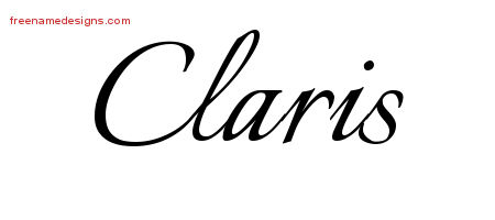 Calligraphic Name Tattoo Designs Claris Download Free