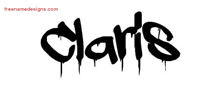 Graffiti Name Tattoo Designs Claris Free Lettering