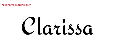 Calligraphic Stylish Name Tattoo Designs Clarissa Download Free