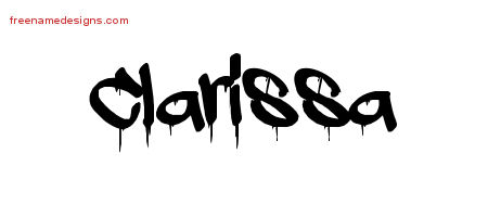 Graffiti Name Tattoo Designs Clarissa Free Lettering
