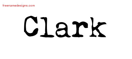 Vintage Writer Name Tattoo Designs Clark Free