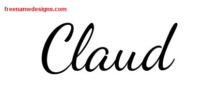 Lively Script Name Tattoo Designs Claud Free Download