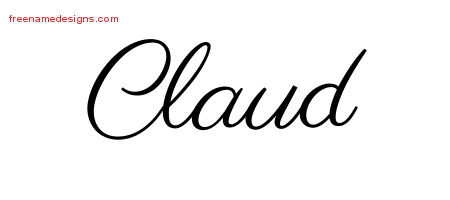 Classic Name Tattoo Designs Claud Printable