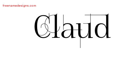 Decorated Name Tattoo Designs Claud Free Lettering