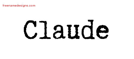 Typewriter Name Tattoo Designs Claude Free Download