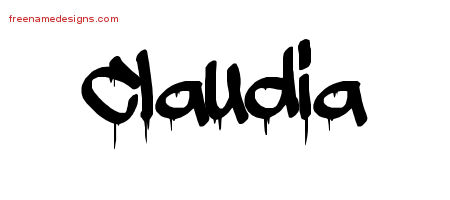 Graffiti Name Tattoo Designs Claudia Free Lettering