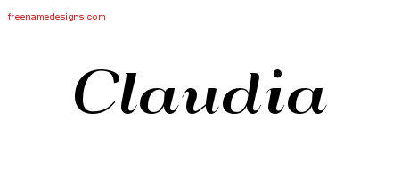 Art Deco Name Tattoo Designs Claudia Printable