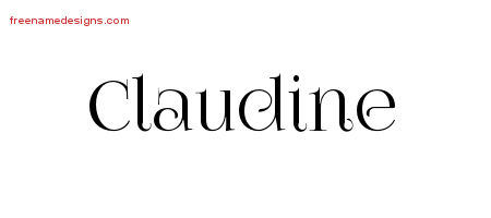 Vintage Name Tattoo Designs Claudine Free Download