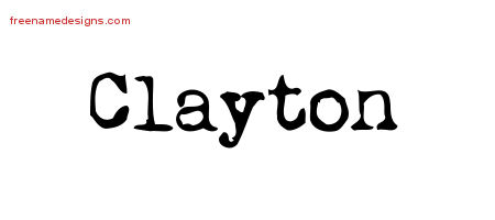 Vintage Writer Name Tattoo Designs Clayton Free