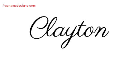 Classic Name Tattoo Designs Clayton Printable