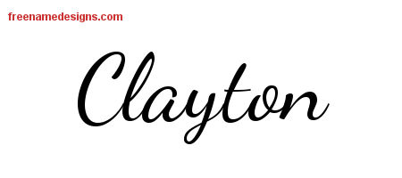 Lively Script Name Tattoo Designs Clayton Free Download