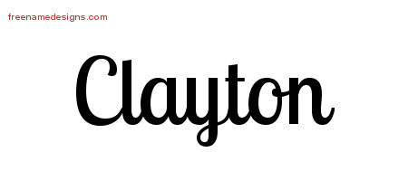 Handwritten Name Tattoo Designs Clayton Free Printout