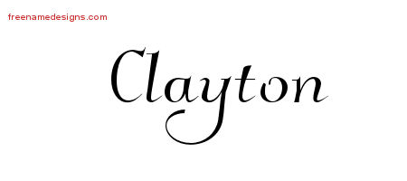 Elegant Name Tattoo Designs Clayton Download Free