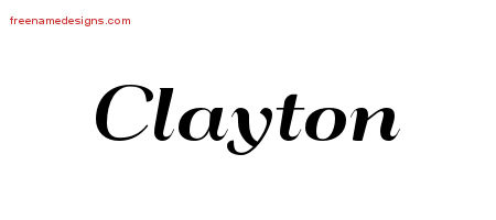 Art Deco Name Tattoo Designs Clayton Graphic Download