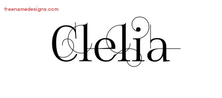 Decorated Name Tattoo Designs Clelia Free