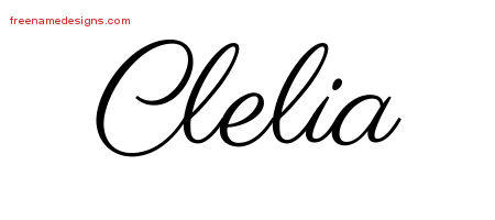 Classic Name Tattoo Designs Clelia Graphic Download