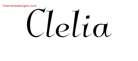 Elegant Name Tattoo Designs Clelia Free Graphic