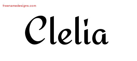Calligraphic Stylish Name Tattoo Designs Clelia Download Free