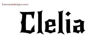 Gothic Name Tattoo Designs Clelia Free Graphic