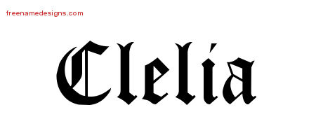 Blackletter Name Tattoo Designs Clelia Graphic Download