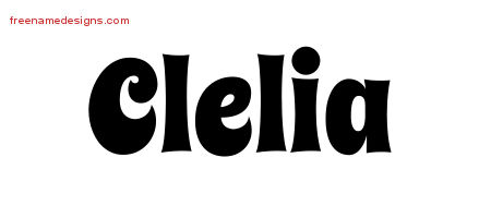 Groovy Name Tattoo Designs Clelia Free Lettering