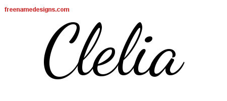 Lively Script Name Tattoo Designs Clelia Free Printout