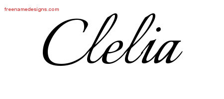 Calligraphic Name Tattoo Designs Clelia Download Free
