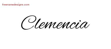 Cursive Name Tattoo Designs Clemencia Download Free