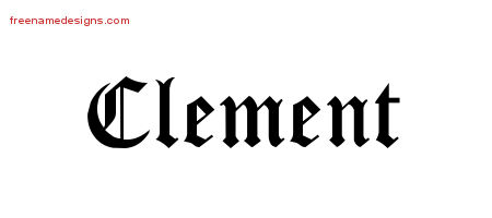 Blackletter Name Tattoo Designs Clement Printable