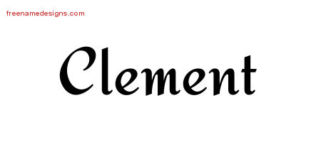 Calligraphic Stylish Name Tattoo Designs Clement Free Graphic
