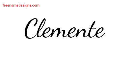 Lively Script Name Tattoo Designs Clemente Free Download