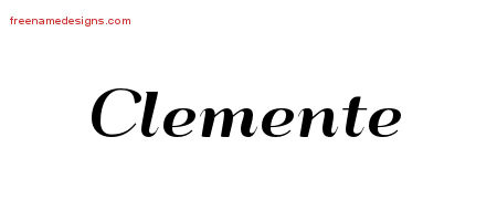 Art Deco Name Tattoo Designs Clemente Graphic Download