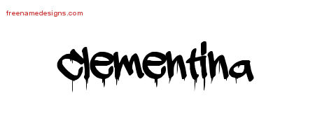 Graffiti Name Tattoo Designs Clementina Free Lettering