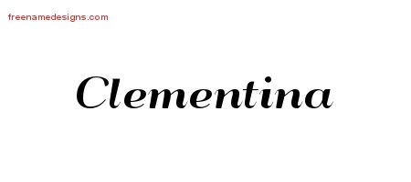 Art Deco Name Tattoo Designs Clementina Printable