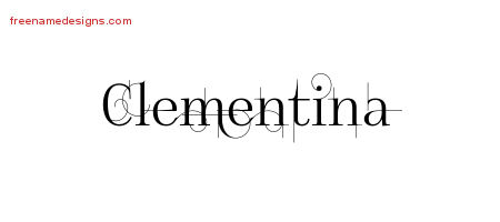 Decorated Name Tattoo Designs Clementina Free